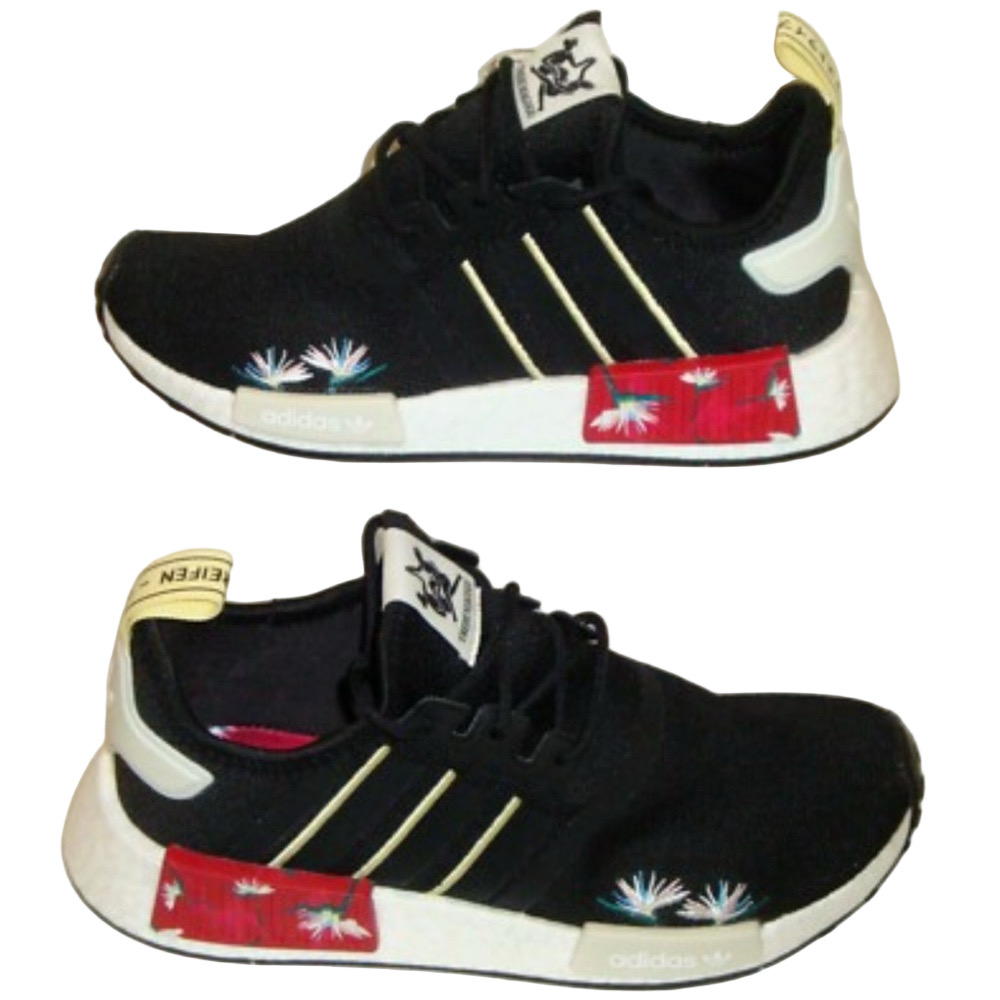 Adidas NMD R1 TM Black Thebe Magugu Woman Lady 10 Sneakers Red Accents